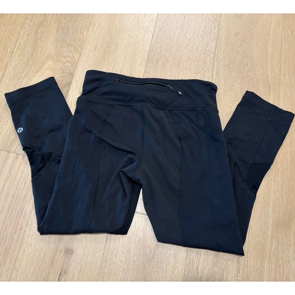 lululemon athletica Pants - lululemon Women's Black Pace Rival Crop Leggings Size 4 Athleisure